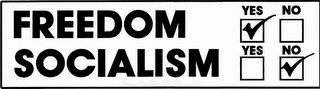 FREEDOM YES NO SOCIALISM YES NO logo