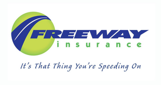 FREEWAY INSURANCE IT'S THAT THING YOU'RE SPEEDING ON logo