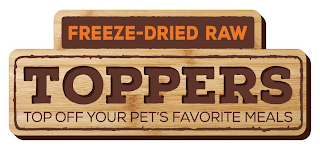 FREEZE-DRIED RAW TOPPERS TOP OFF YOUR PET'S FAVORITE MEALS logo