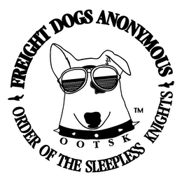 FREIGHT DOGS ANONYMOUS.ORDER OF THE SLEEPLESS KNIGHTS. OOTSK logo