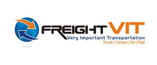 FREIGHT VIT VERY IMPORTANT TRANSPORTATION TRUCK | OCEAN | AIR | RAIL logo