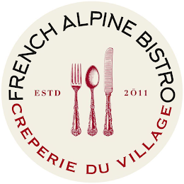 FRENCH ALPINE BISTRO CREPERIE DU VILLAGE ESTD 2011 logo
