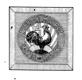 FRENCH MARKET COFFEE AND CHICORY "THE FIRST THING IN THE MORNING" logo