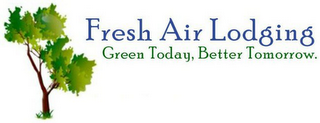 FRESH AIR LODGING GREEN TODAY, BETTER TOMORROW. logo