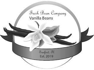 FRESH BEAN COMPANY VANILLA BEANS SANFORD, FL. EST. 2019 logo