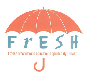 FRESH FITNESS RECREATION EDUCATION SPIRITUALITY HEALTH logo