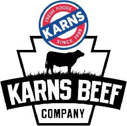 FRESH FOODS KARNS SINCE 1959 KARNS BEEF COMPANY logo