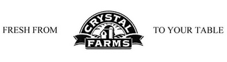 FRESH FROM CRYSTAL FARMS TO YOUR TABLE logo