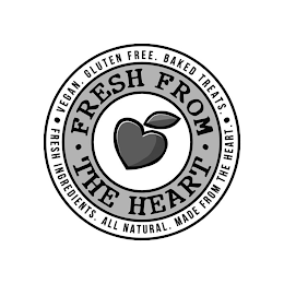· FRESH FROM · THE HEART VEGAN. GLUTEN FREE. BAKED TREATS. · FRESH INGREDIENTS. ALL NATURAL. MADE FROM THE HEART. logo