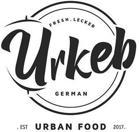 FRESH. LECKER URKEB GERMAN . EST URBAN FOOD 2017. logo