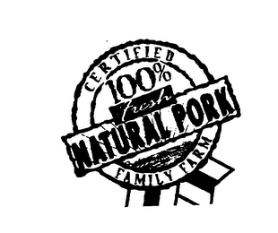 FRESH NATURAL PORK FAMILY FARM CERTIFIED 100% FRESH logo