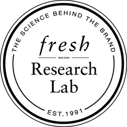 FRESH RESEARCH LAB THE SCIENCE BEHIND THE BRAND EST. 1991 logo