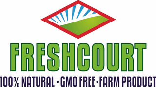 FRESHCOURT 100% NATURAL GMO FREE FARM PRODUCT logo