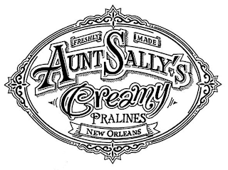 FRESHLY MADE AUNT SALLY'S CREAMY PRALINES NEW ORLEANS logo