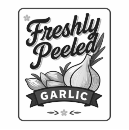 FRESHLY PEELED GARLIC logo