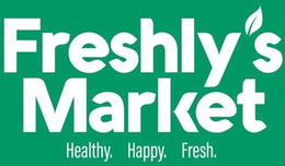 FRESHLY'S MARKET HEALTHY. HAPPY. FRESH. logo