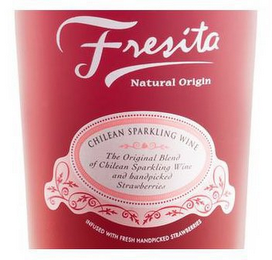 FRESITA NATURAL ORIGIN CHILEAN SPARKLING WINE THE ORIGINAL BLEND OF CHILEAN SPARKLING WINE AND HANDPICKED STRAWBERRIES INFUSED WITH FRESH HANDPICKED STRAWBERRIES logo