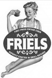 FRIELS FIRST PRESS VINTAGE CIDER EXPERTLY CRAFTED IN SMALL BATCHES logo