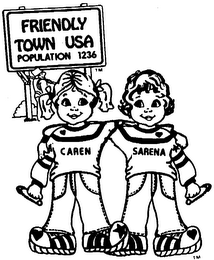 FRIENDLY TOWN USA POPULATION 1236 logo
