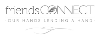 FRIENDS CONNECT OUR HANDS LENDING A HAND logo