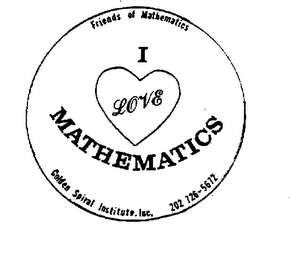 FRIENDS OF MATHEMATICS I LOVE MATHEMATICS GOLDEN SPIRAL INSTITUTE, INC. logo