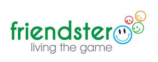 FRIENDSTER LIVING THE GAME logo