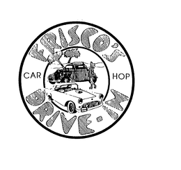 FRISCO'S DRIVE-IN CAR HOP HOME OF THE FAMOUS FRISCO BURGER logo