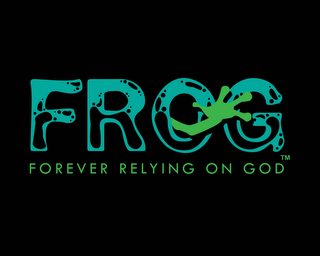 FROG FOREVER RELYING ON GOD logo