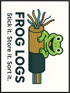 FROG LOGS STICK IT. STORE IT. SORT IT. logo