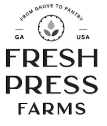 FROM GROVE TO PANTRY GA USA FRESH PRESS FARMS logo