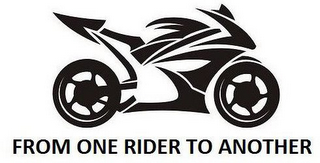 FROM ONE RIDER TO ANOTHER logo