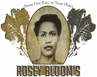 FROM OUR POTS, TO YOUR PLATES ROSEY BLOOM'S logo