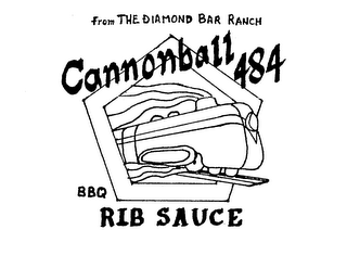FROM THE DIAMOND BAR RANCH CANNONBALL 484 BBQ RIB SAUCE logo