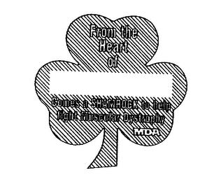 FROM THE HEART OF COMES A SHAMROCK TO HELP FIGHT MUSCULAR DYSTROPHY MDA logo