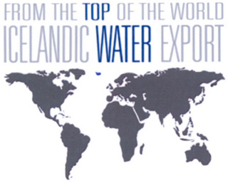 FROM THE TOP OF THE WORLD ICELANDIC WATER EXPORT logo