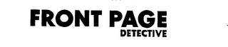 FRONT PAGE DETECTIVE logo
