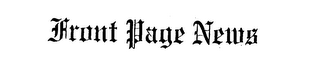 FRONT PAGE NEWS logo
