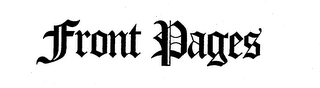 FRONT PAGES logo