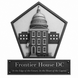FRONTIER HOUSE DC "AT THE EDGE OF THE FUTURE, IN THE HEART OF THE CAPITAL" logo