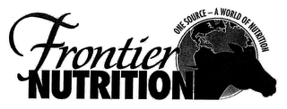 FRONTIER NUTRITION ONE SOURCE - A WORLD OF NUTRITION logo