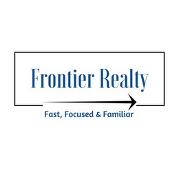 FRONTIER REALTY FAST, FOCUSED & FAMILIAR logo