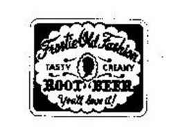 FROSTIE OLD FASHION TASTY CREAMY ROOT BEER YOU'LL LOVE IT! logo