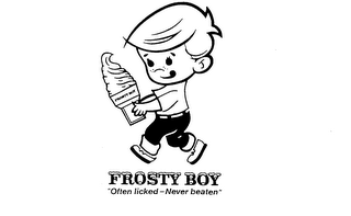 FROSTY BOY "OFTEN LICKED-NEVER BEATEN" logo