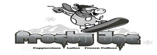 FROSTY JOE CAPPUCCINOS LATTES FROZEN COFFEES logo
