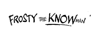 FROSTY THE KNOW MAN logo