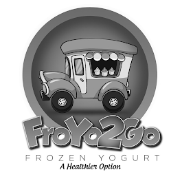 FROYO2GO FROZEN YOGURT A HEALTHIER OPTION logo