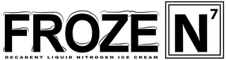 FROZEN 7 DECADENT LIQUID NITROGEN ICE CREAM logo