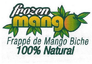 FROZEN MANGO FRAPPÉ DE MANGO BICHE 100%NATURAL logo
