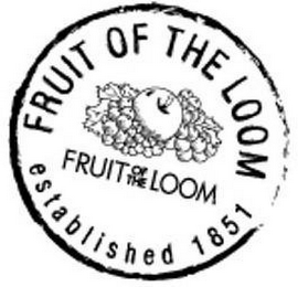 FRUIT OF THE LOOM FRUIT OF THE LOOM ESTABLISHED 1851 logo