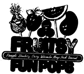 FRUITSY FUN POPS PINEAPPLE STRAWBERRY CHERRY WATERMELON MANGO PEACH TAMARIND logo